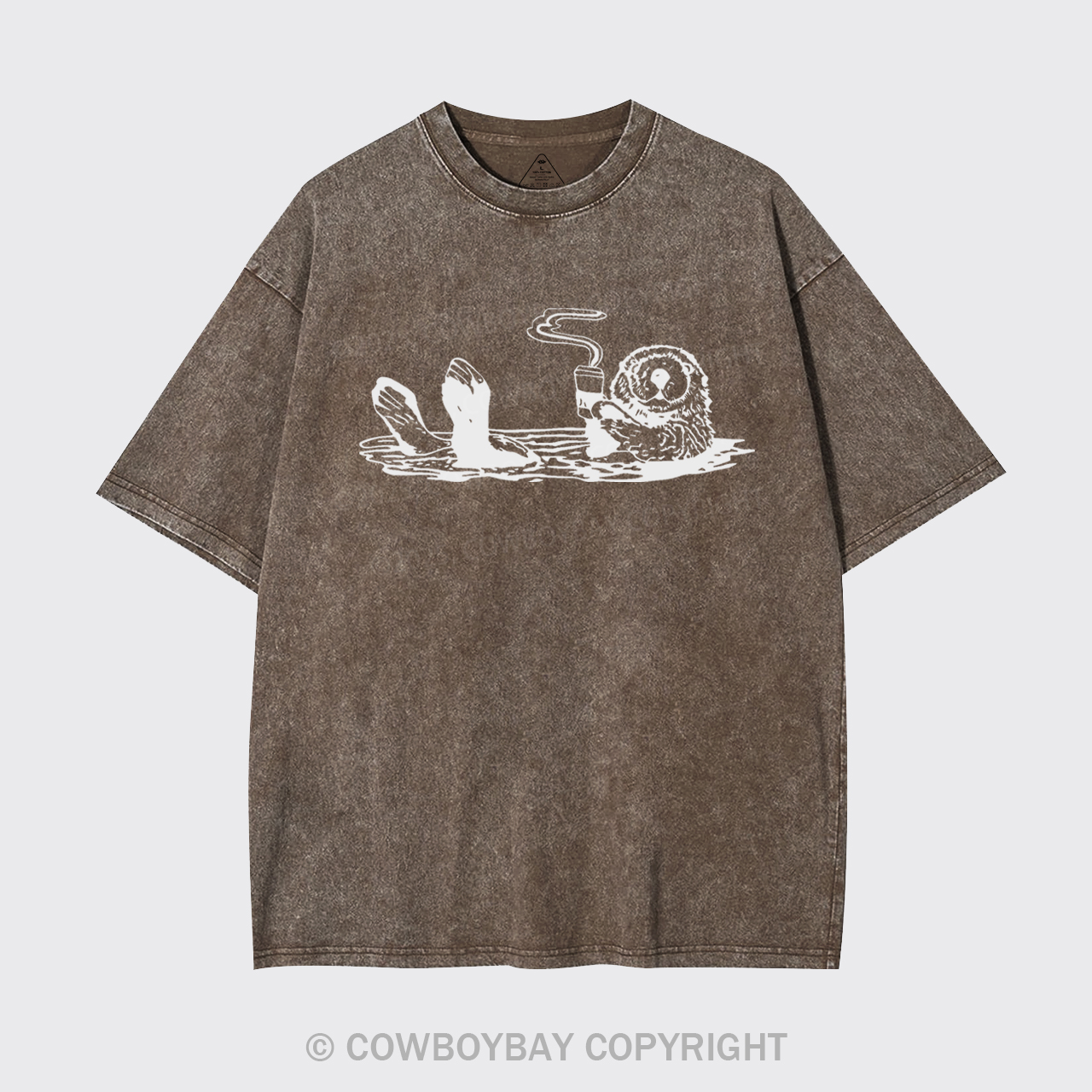 Otters Drink Coffee Garment-dye Tees