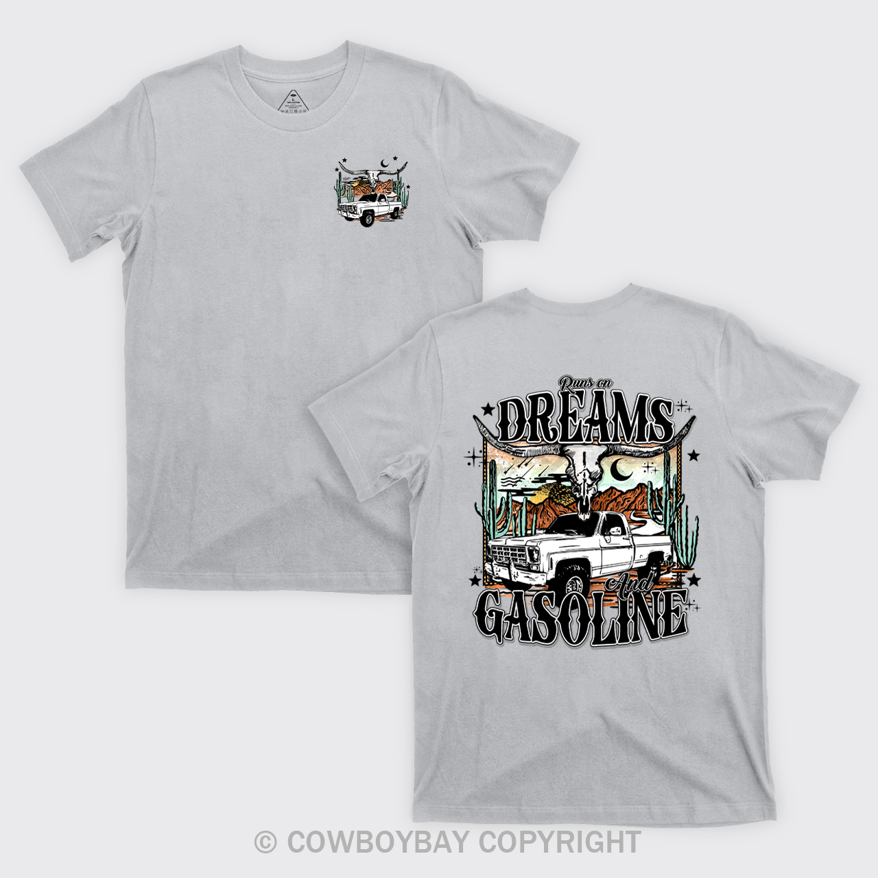 Runs on Dreams and Gasoline Country Cowboy T-Shirts