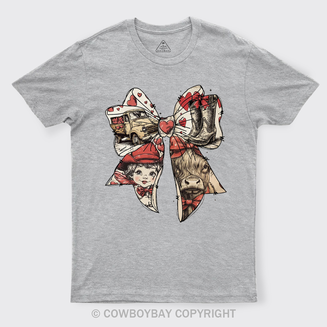 Howdy Valentine's Day Bow Coquette Cupid T-Shirts