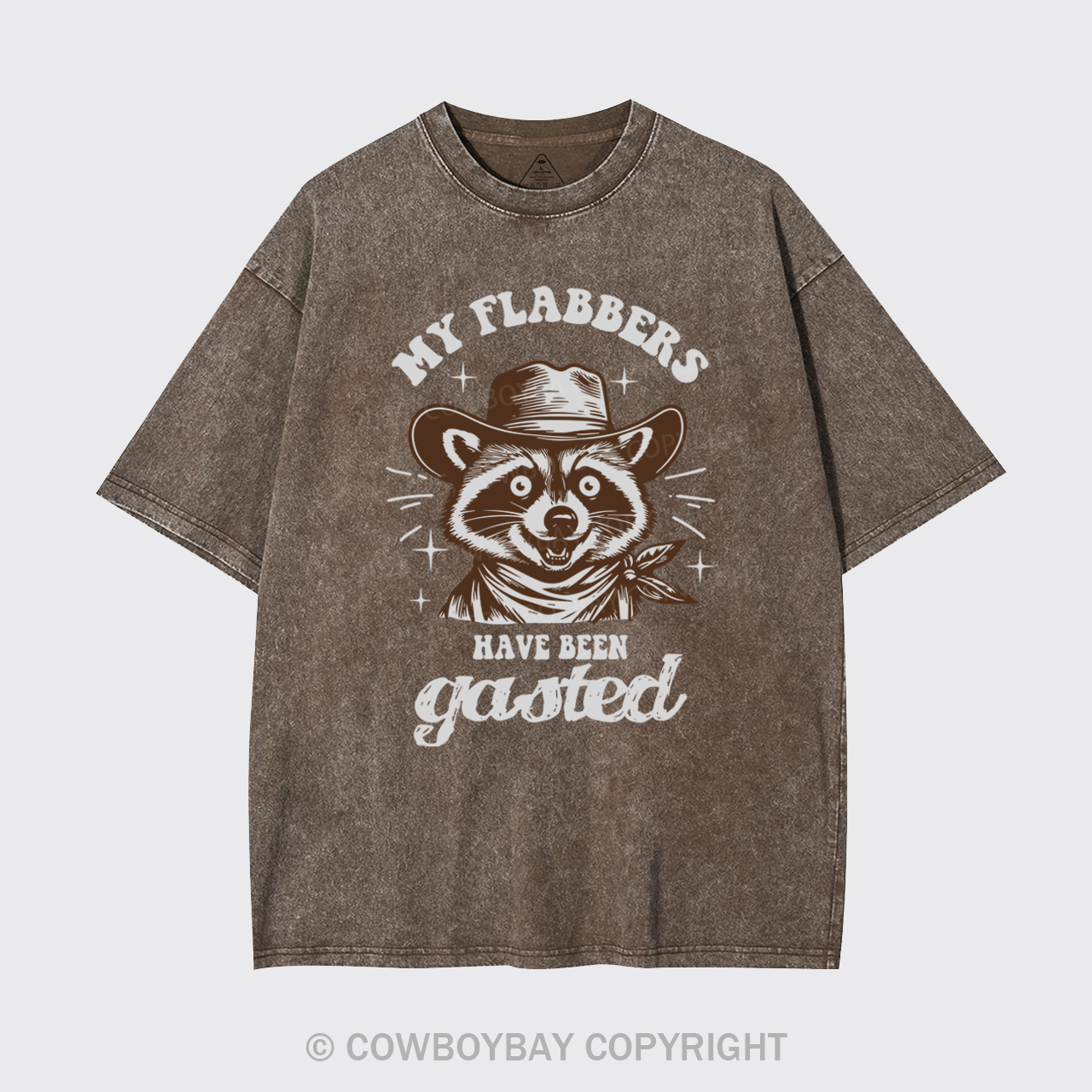 Flabbergasted Cowboy Raccoon Garment-dye Tees