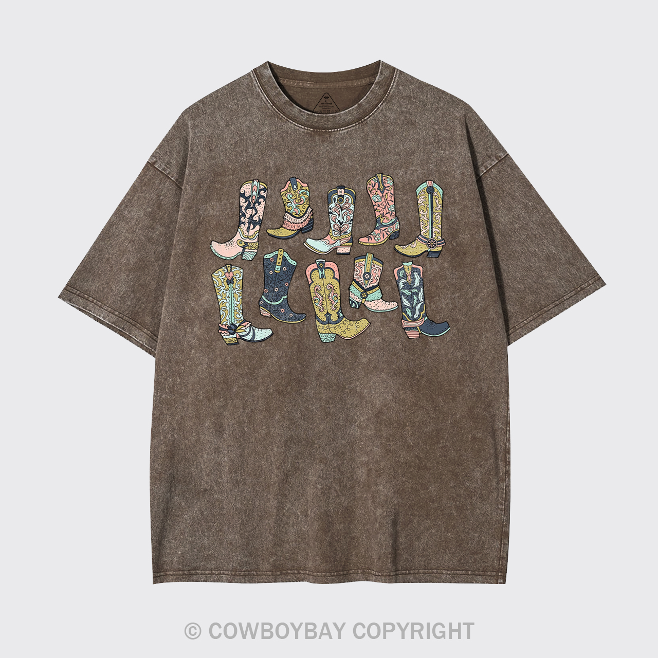 Cowboy Western Cowgirl Boots Garment-dye Tees