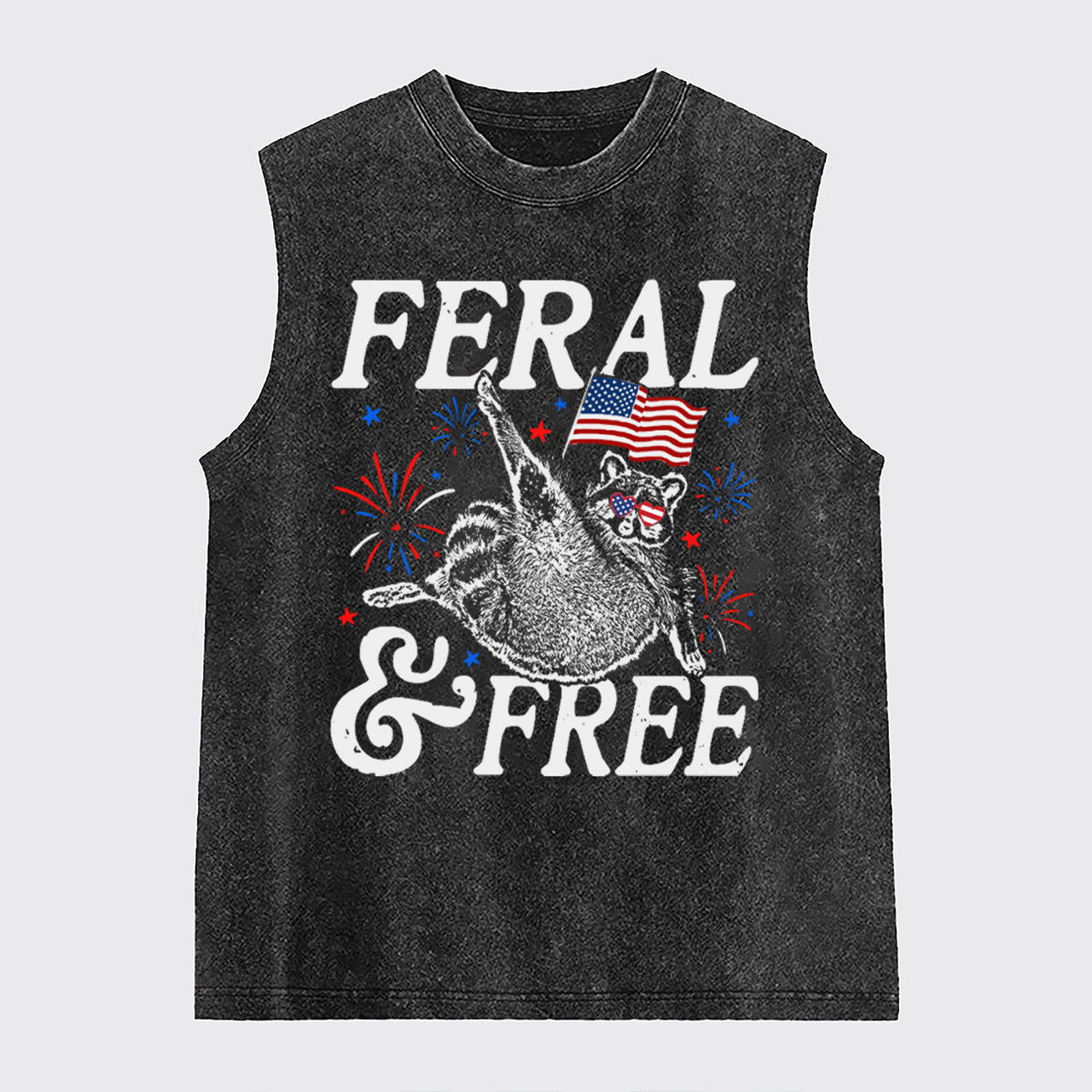 Feral Raccoon-Feral And Free Washed Tanks