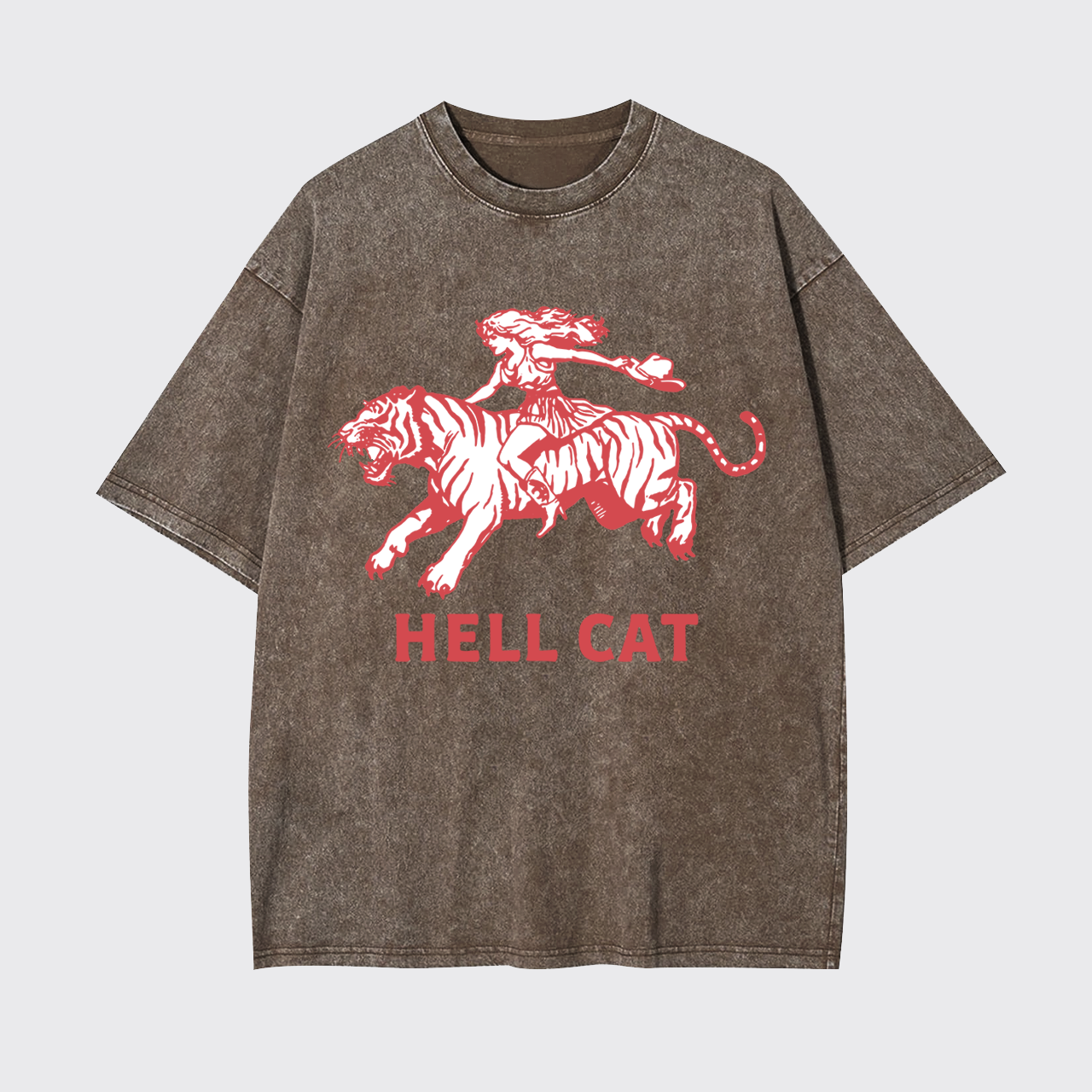 Retro Cowgirl Hell Cat Garment-dye Tees
