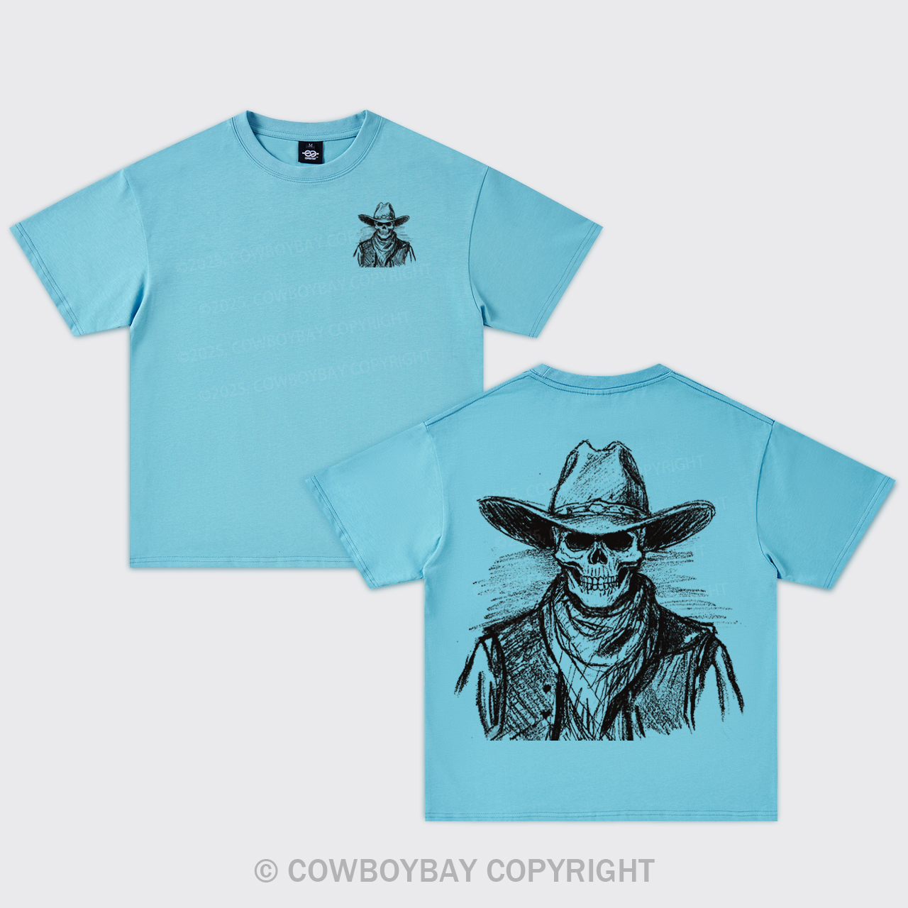 The Brutal Skeleton Cowboy Oversize T-Shirts