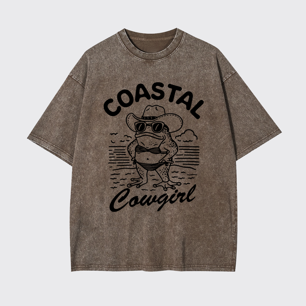 Funny Frog-Coastal Cowgirl Garment-dye Tees