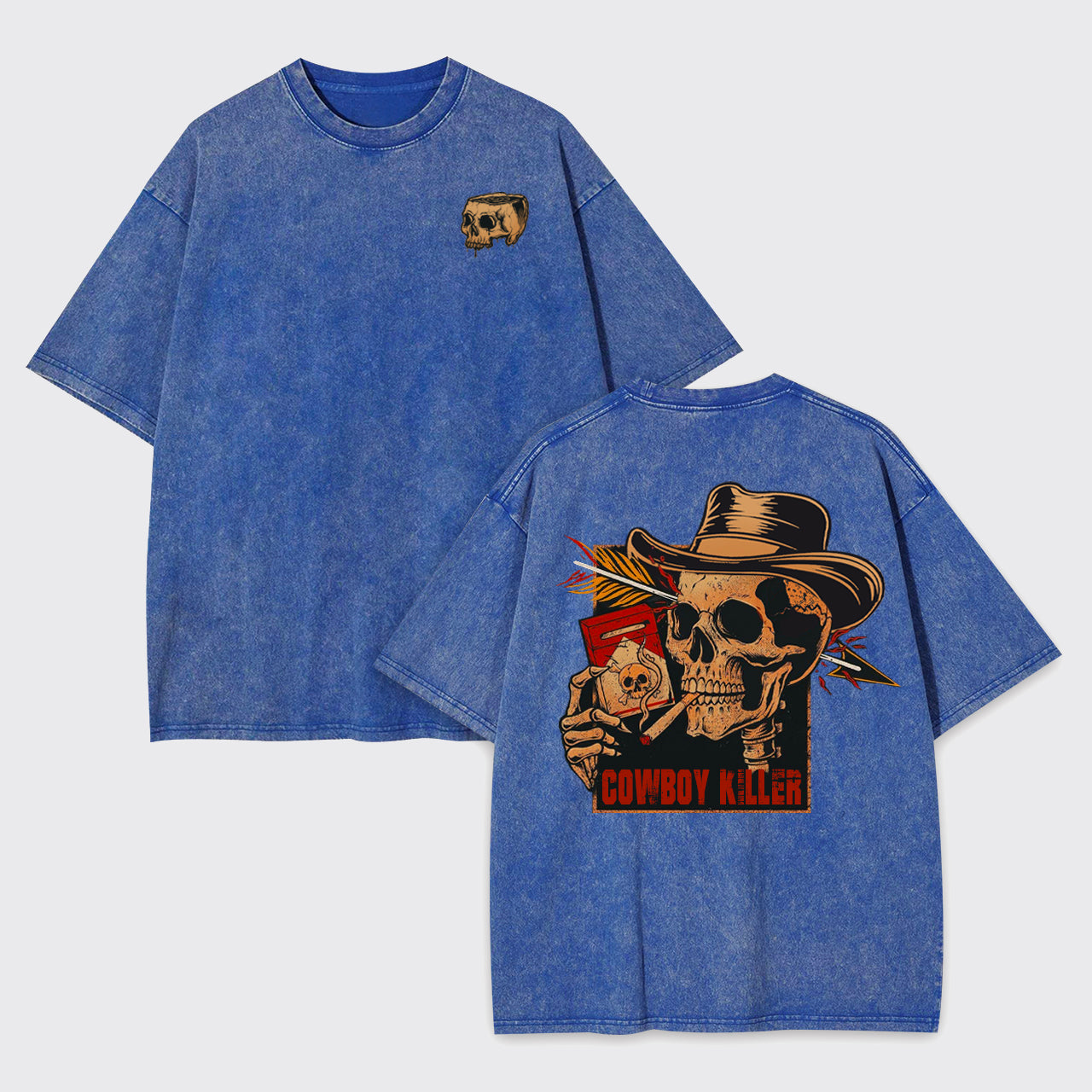 Skull Cowboy-Cowboy Killer Garment-dye Tees