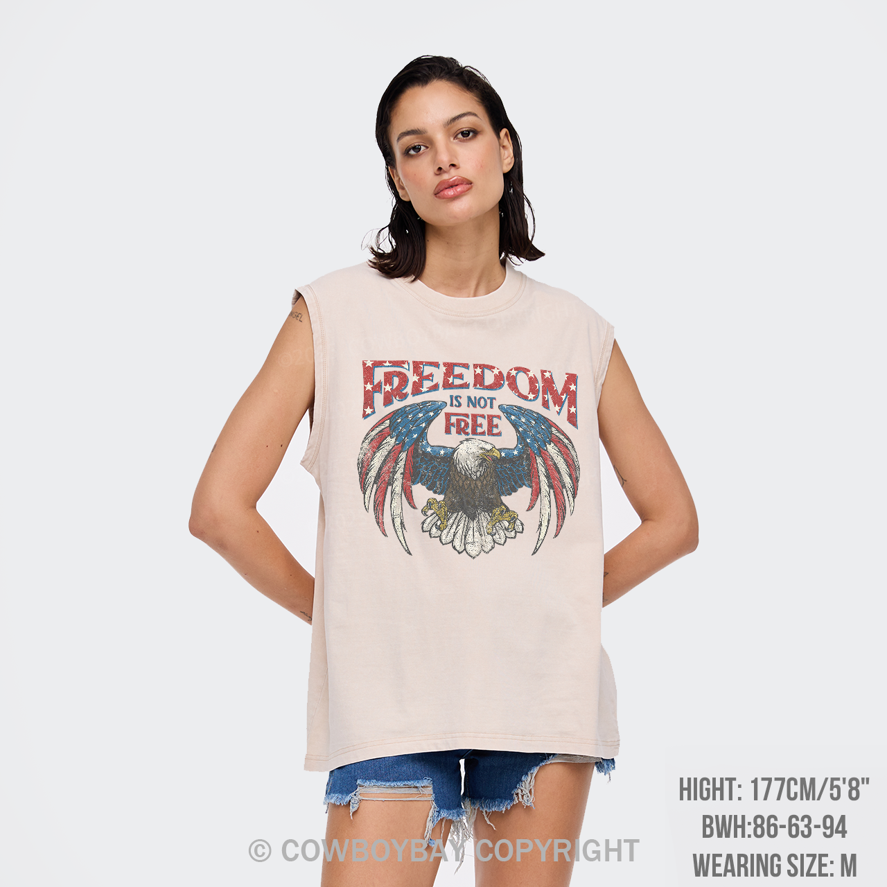 Vintage 4th Of July Washed Tanks