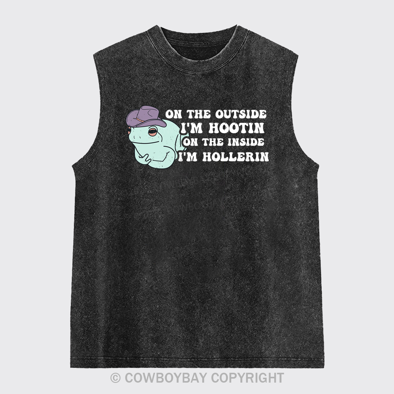 On The Inside I'm Hollerin Washed Tanks