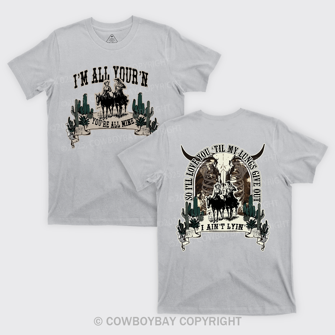 Love You Till My Lungs Give Out Cowboy T-Shirts