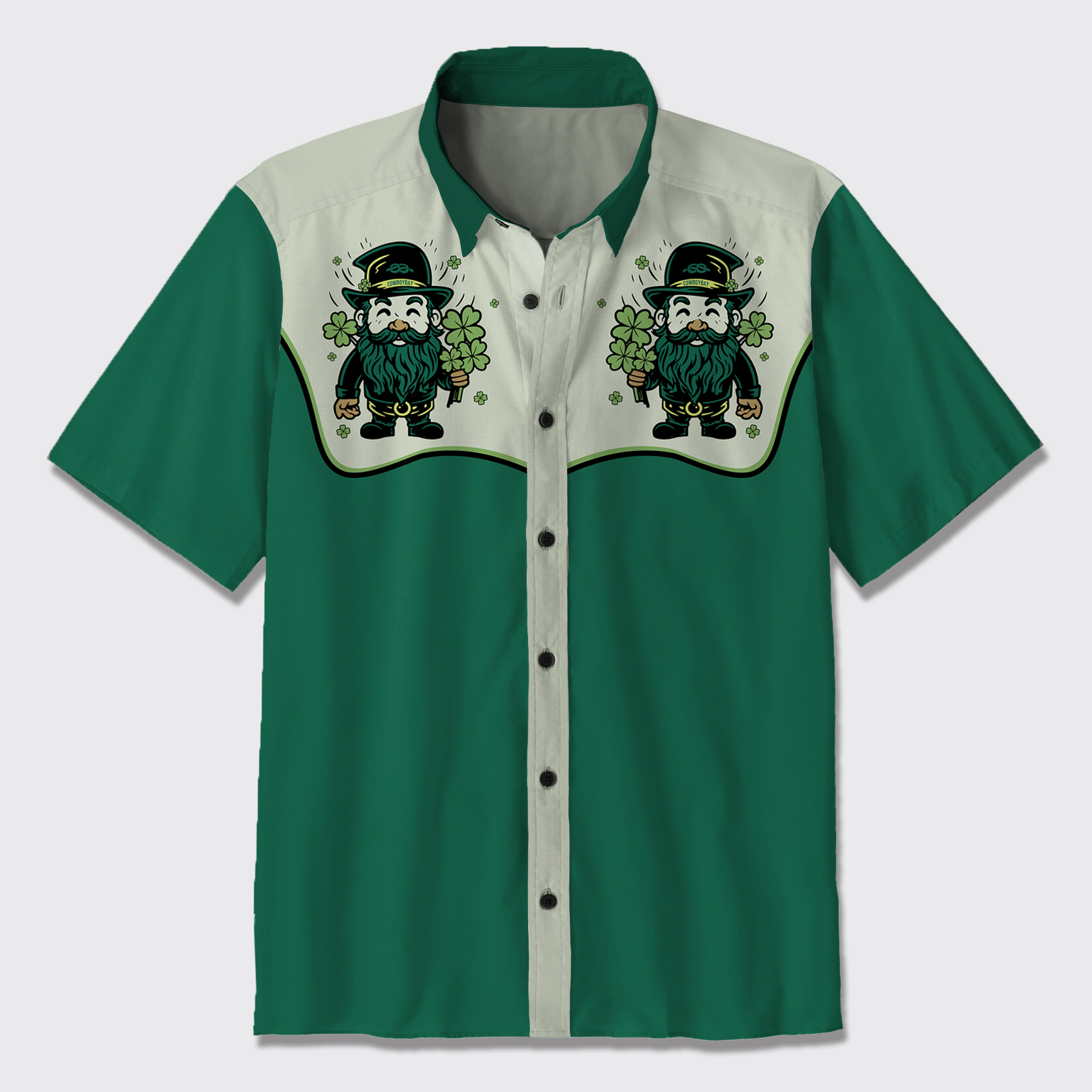 St. Patrick'S Day Jaeger Beer Button Up Shirts