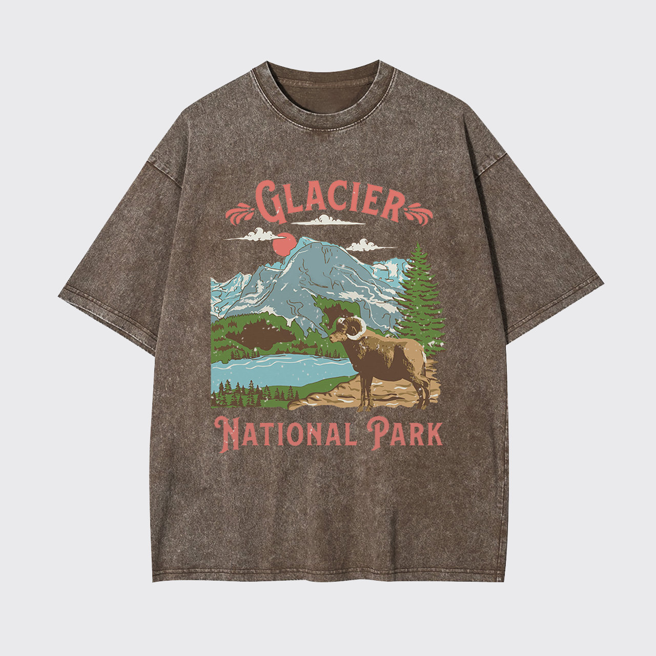 Glacier National Hiking Garment-dye Tees