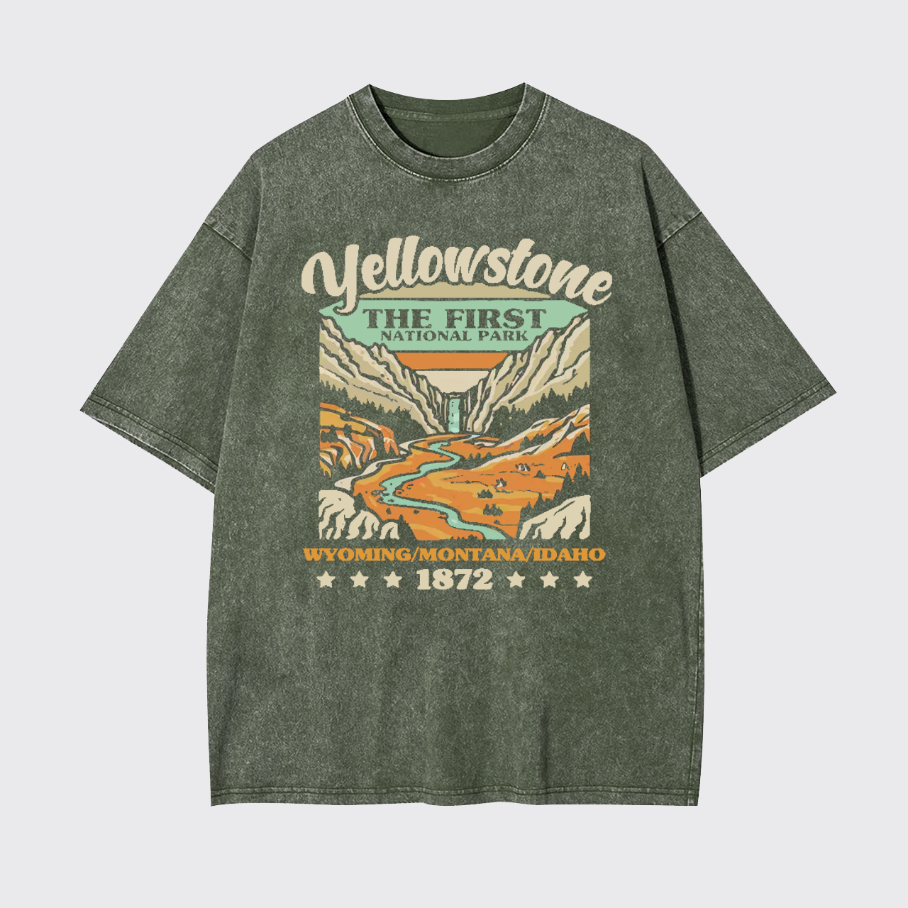 Yellowstone National Park Hiking Garment-dye Tees