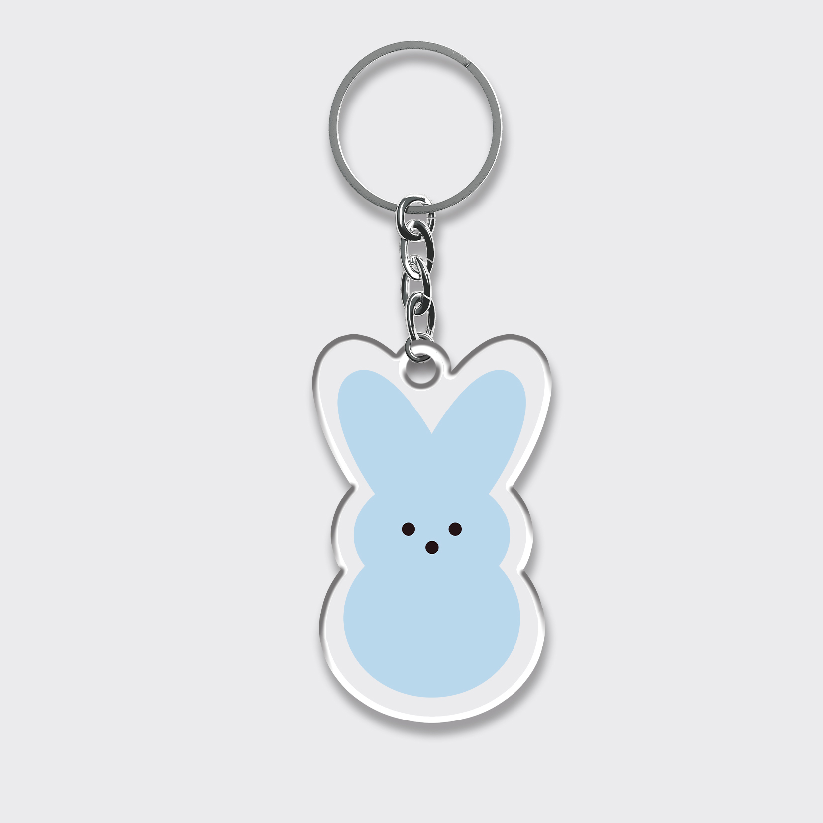 Peep Bunny Keychain