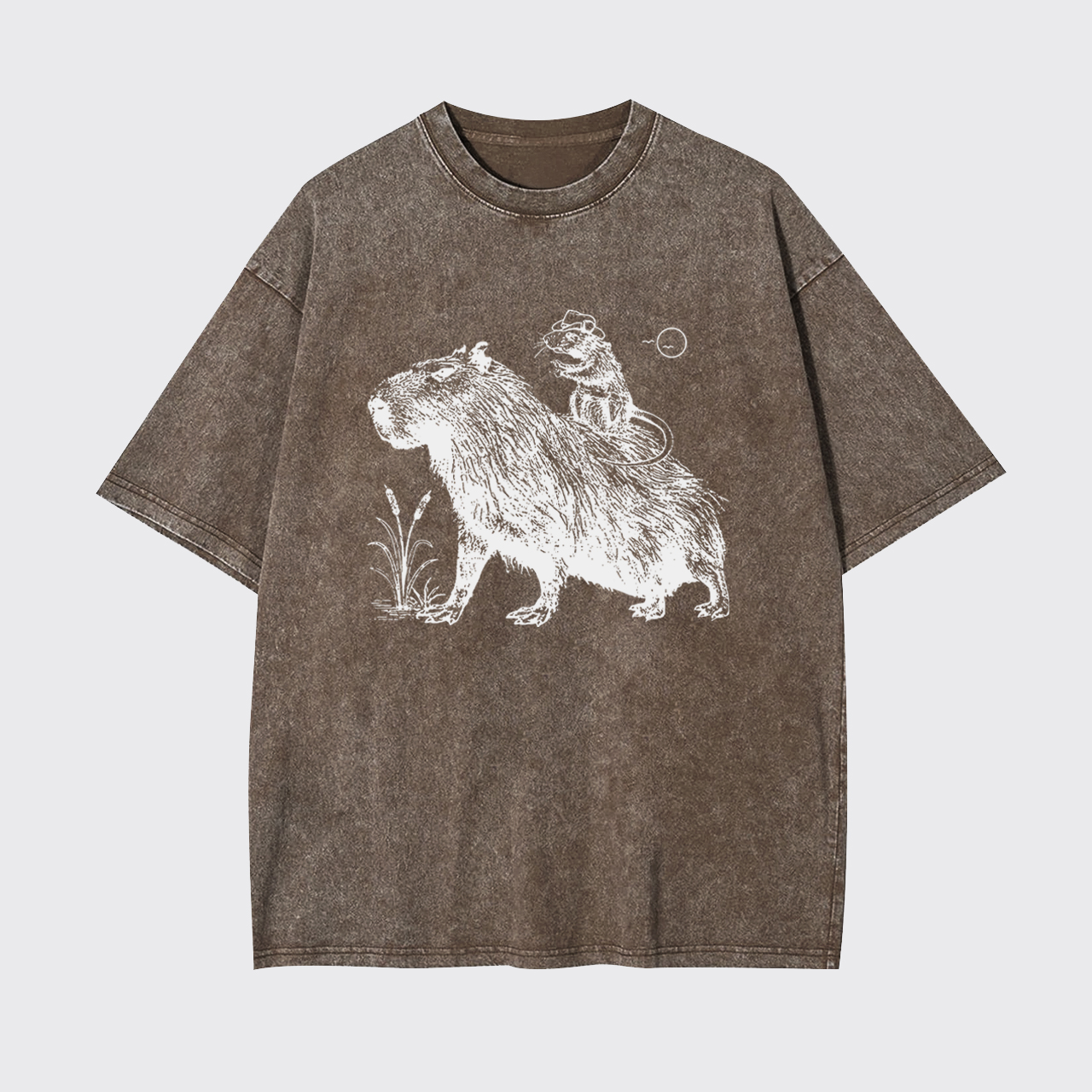 Vintage Western Capybara Garment-dye Tees