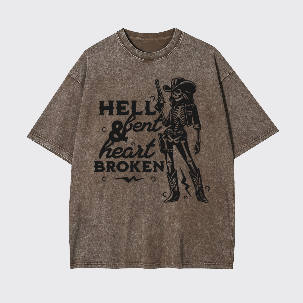 Hell Bent And Heart Broken Garment-dye Tees