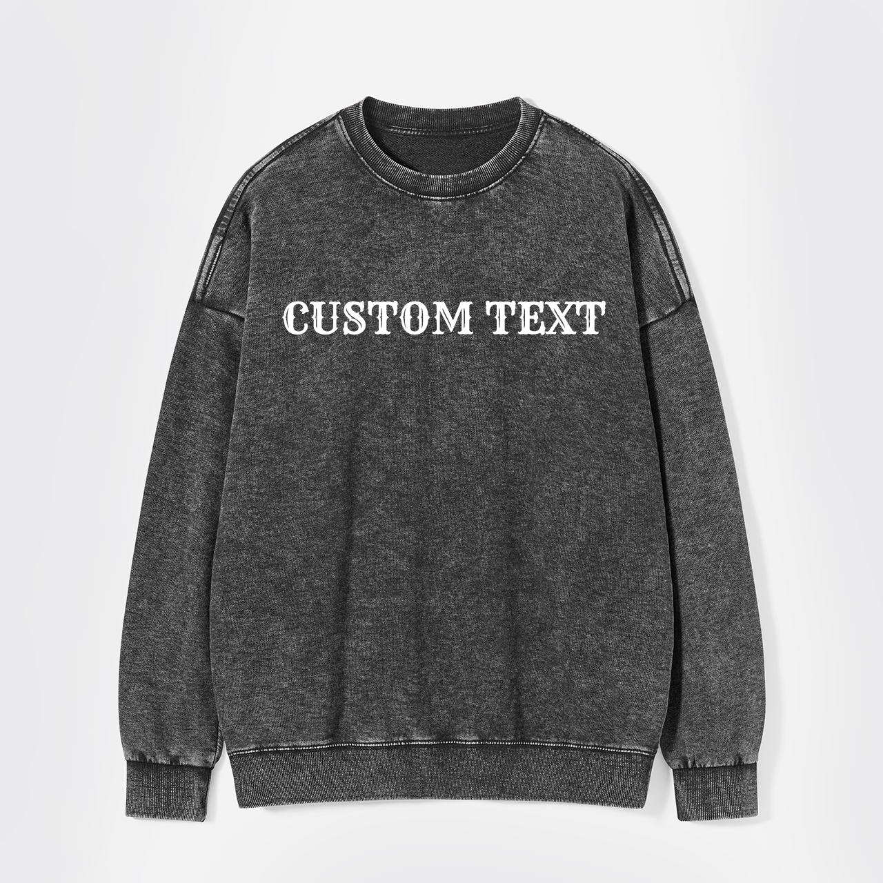 Custom Text Washed Sweatshirts