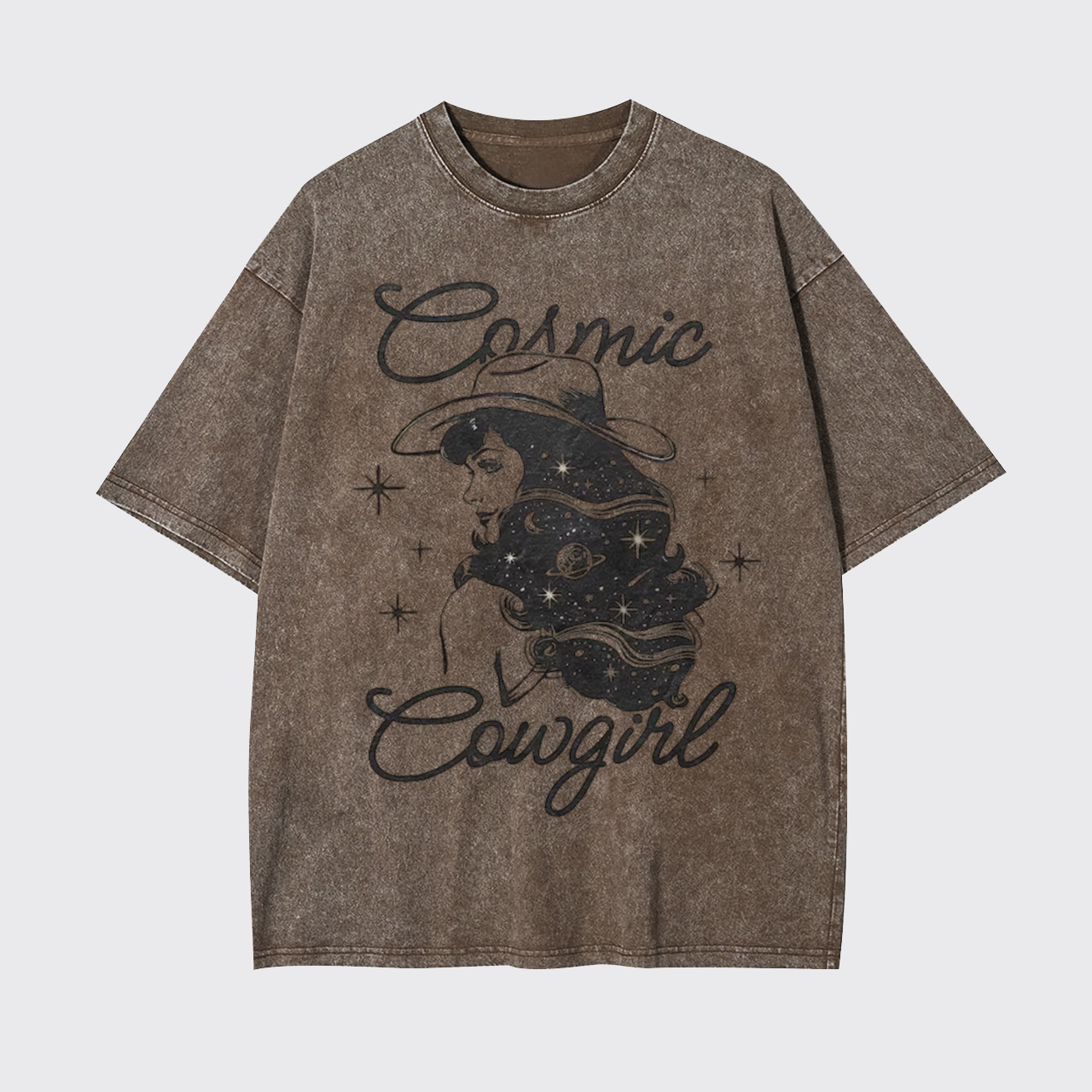 Vintage Cosmic Cowgirl Western Garment-dye Tees