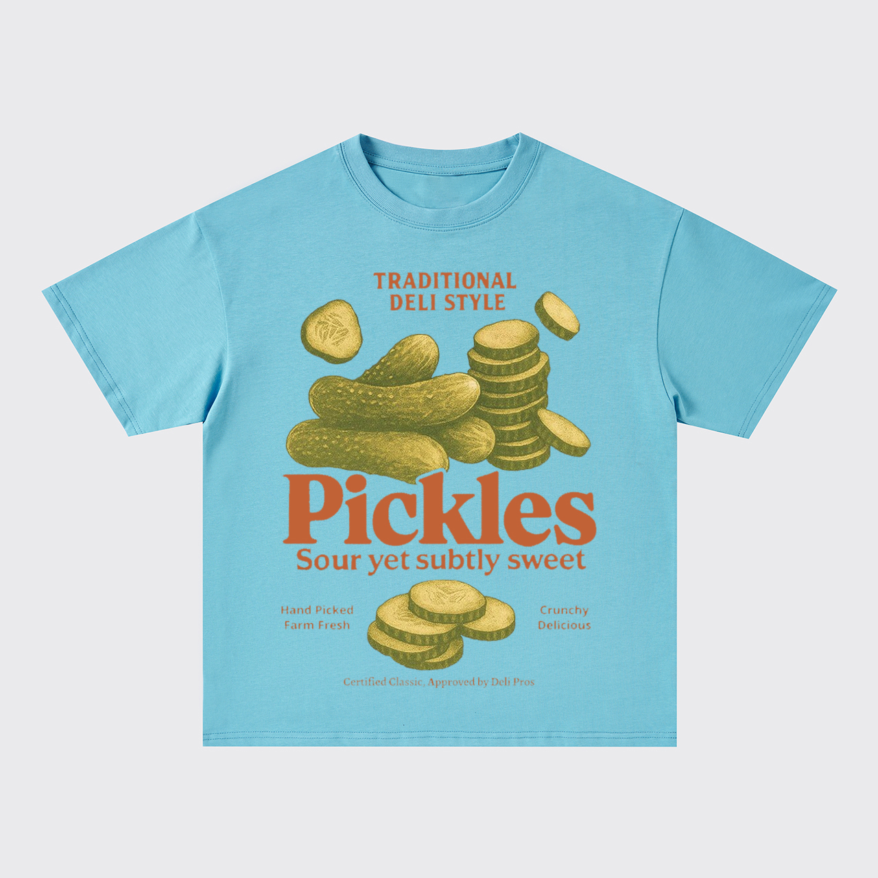 Retro Deli Pickles Oversize T-Shirts
