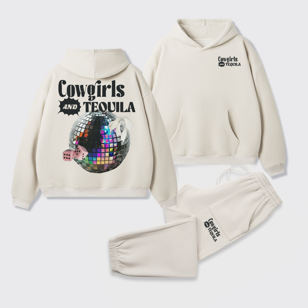 Cowgirls and Tequila Hoodie Set