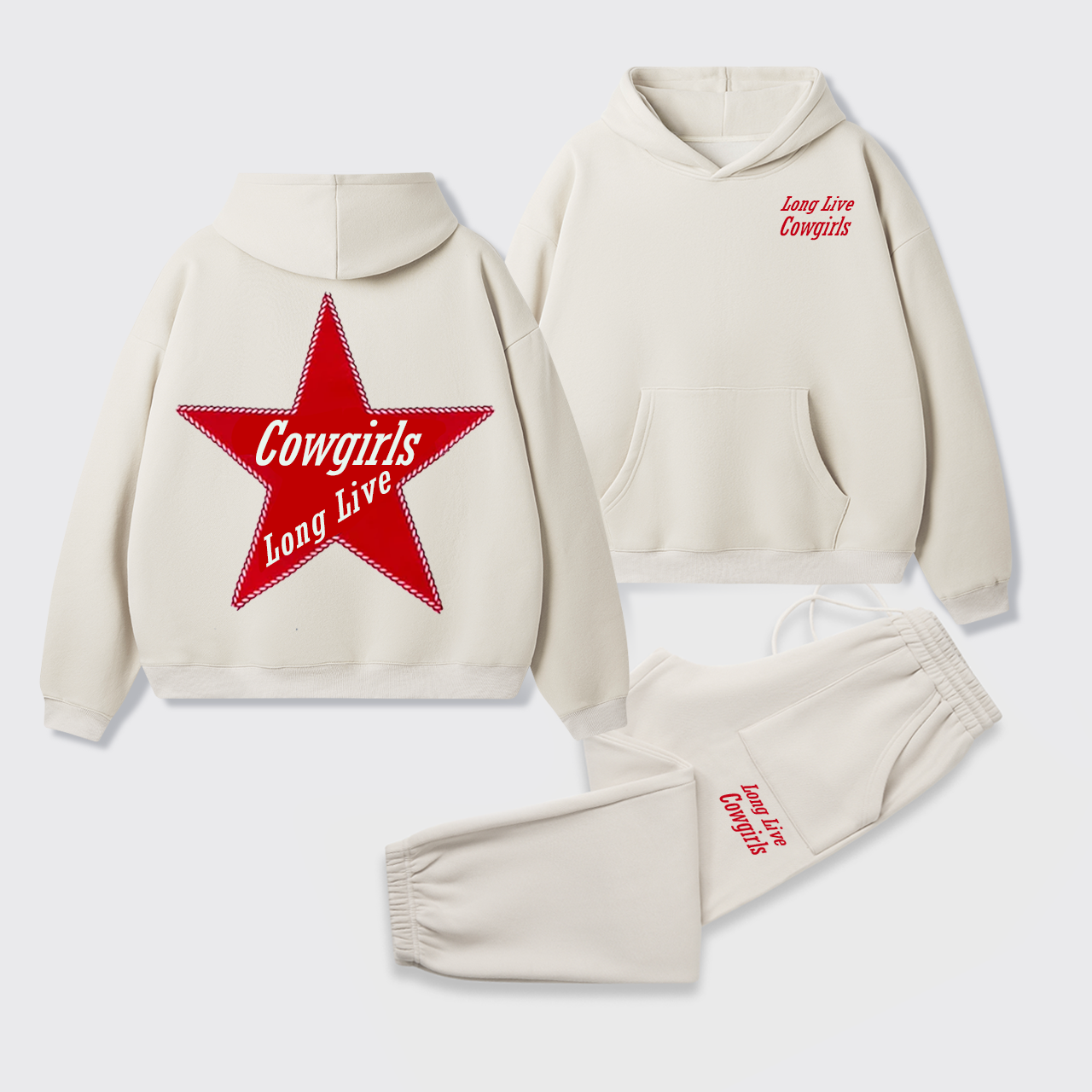 Cowgirls Long Live Hoodie Set
