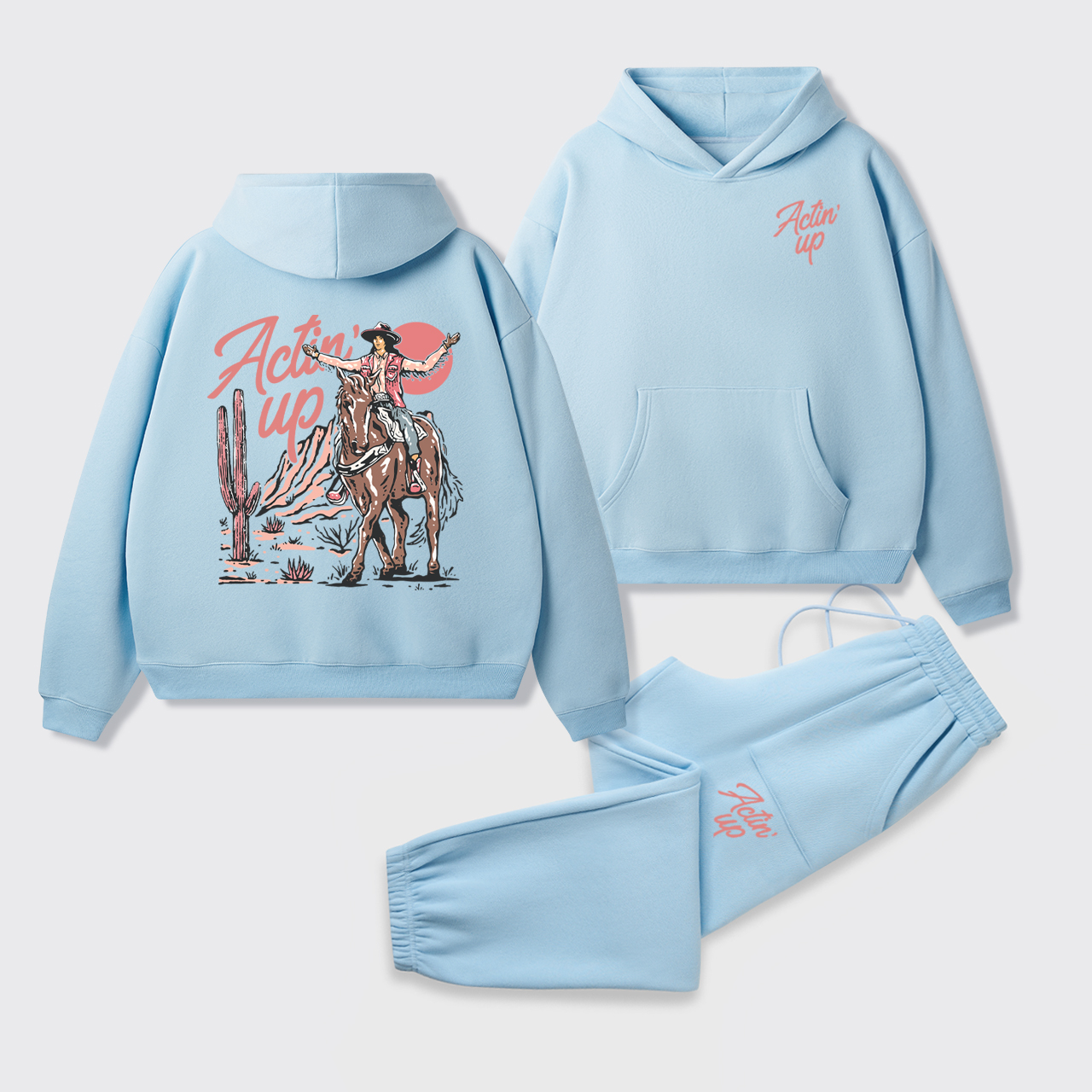 Actin' Up Cowgirl Hoodie Set