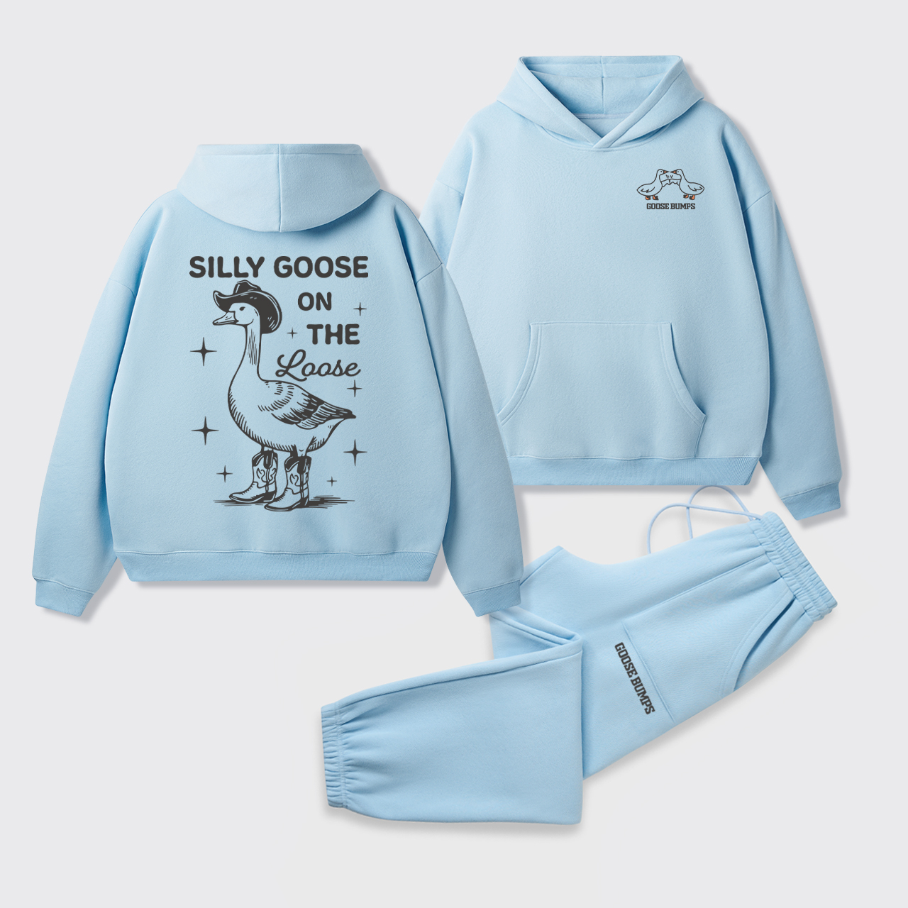 Silly Goose Fleece Hoodie Set