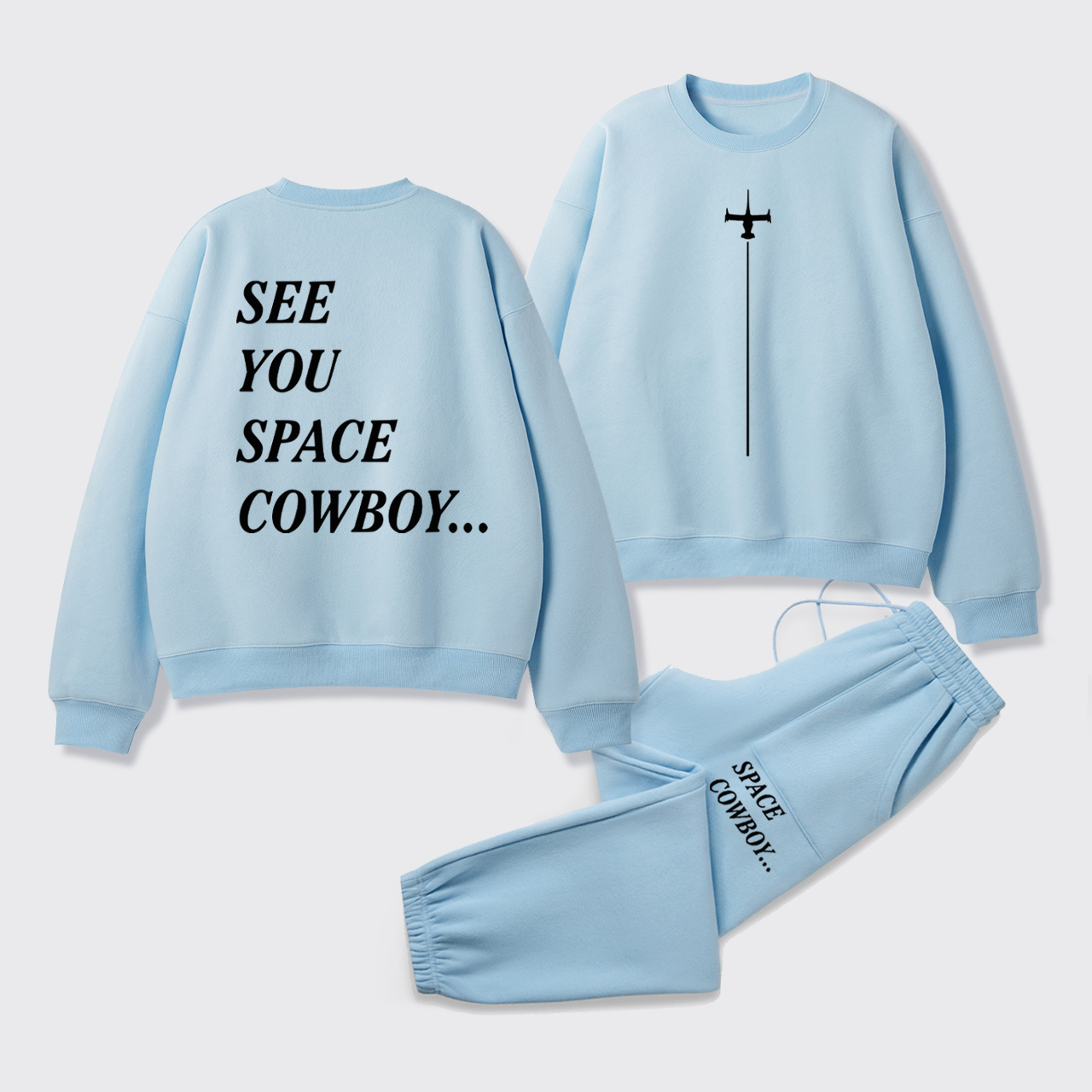 See You Space Cowboy Fleece Sweatshirt Set