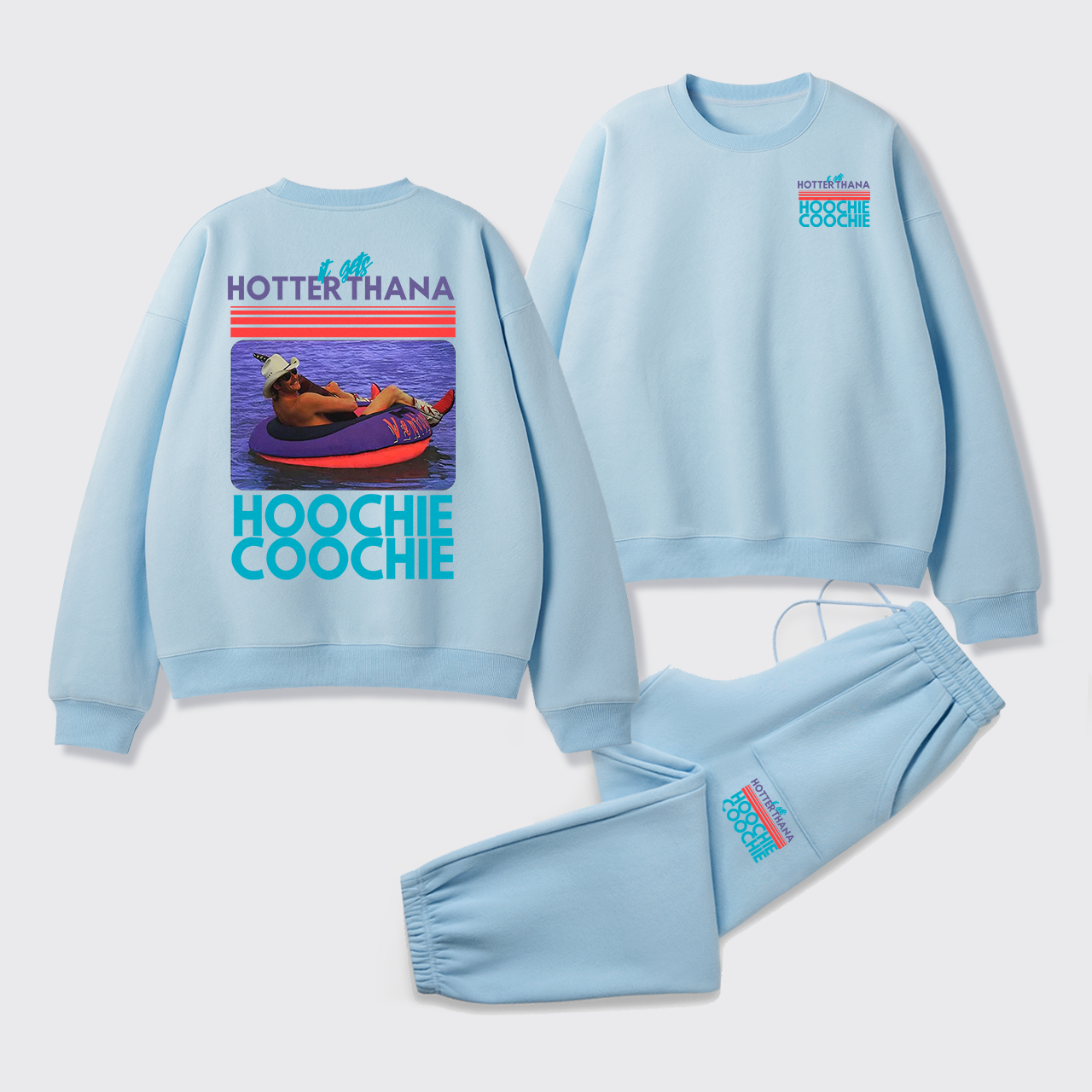 90s Country Music Fleece Sweatshirt Set