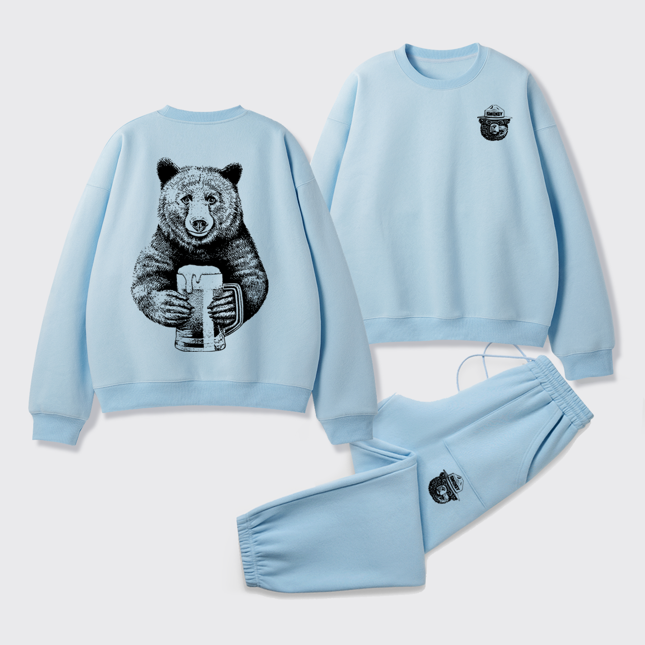 Smokey The Bear Fleece Sweatshirt Set