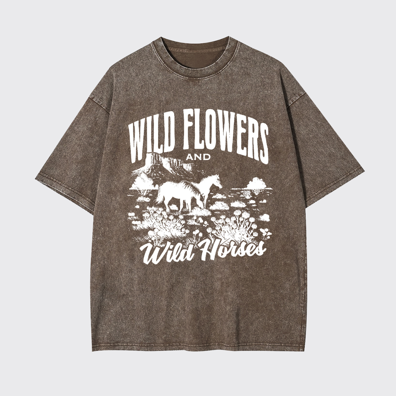 Western Wild Horses Garment-dye Tees