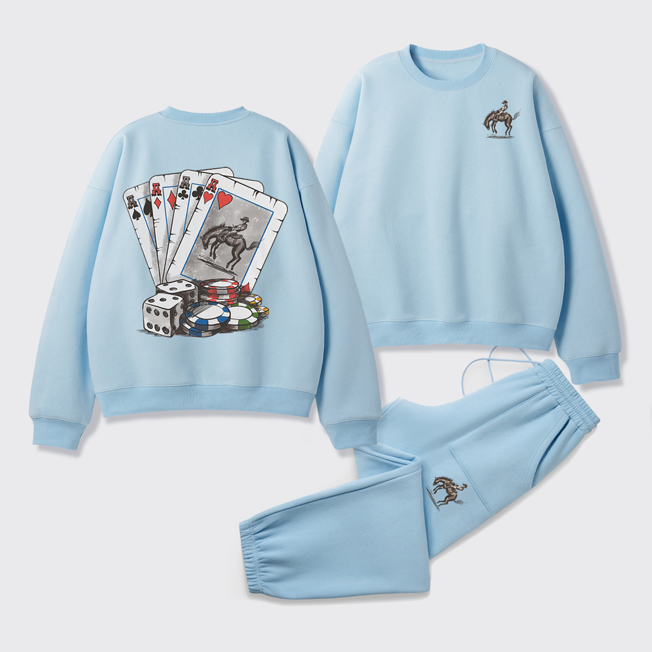 Cowboybay Knight On Horseback Fleece Sweatshirt Set