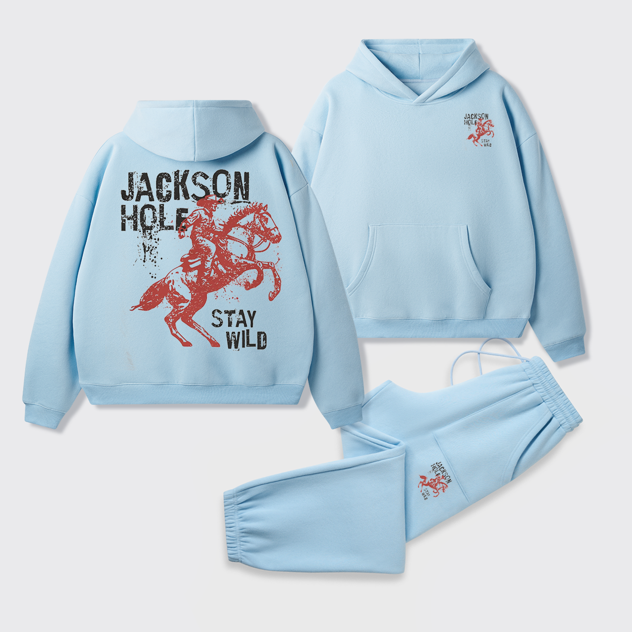 Western Stay Wild Fleece Hoodie Set
