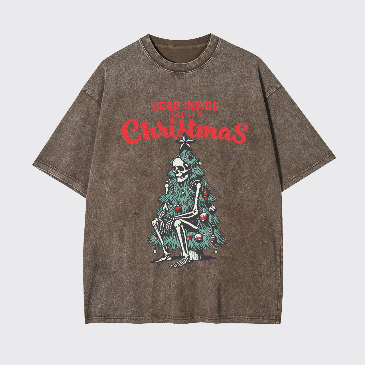 Dead Inside But it's Christmas Garment-dye Tees
