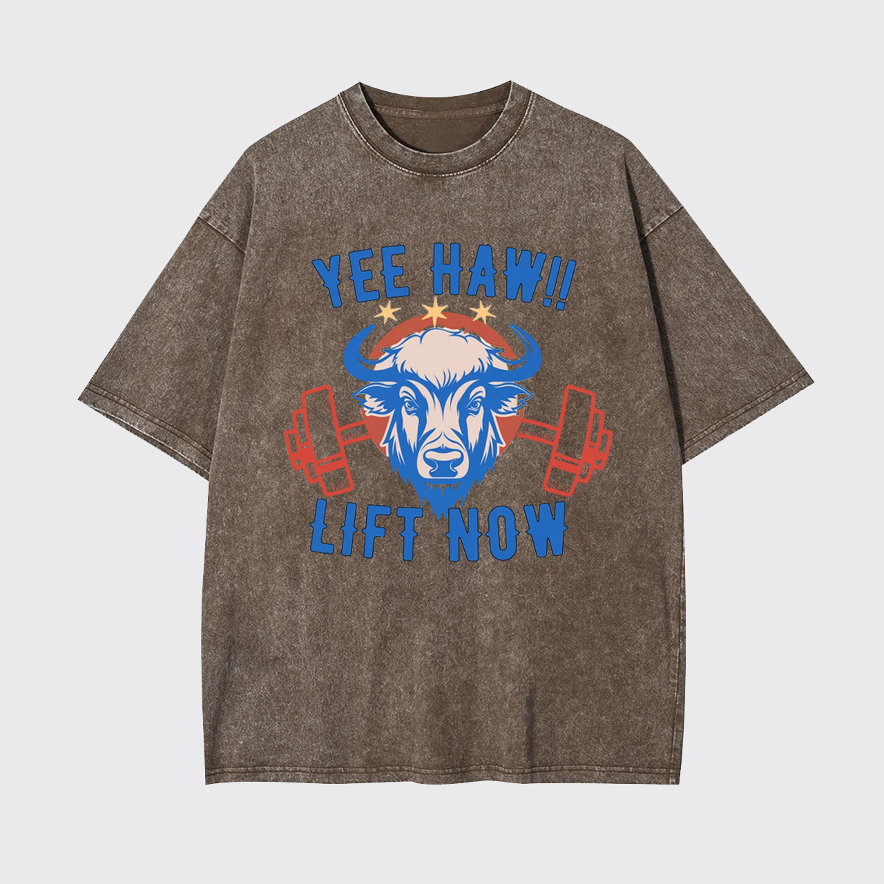 Yee Haw Lift Now Cowboy Gym Garment-dye Tees