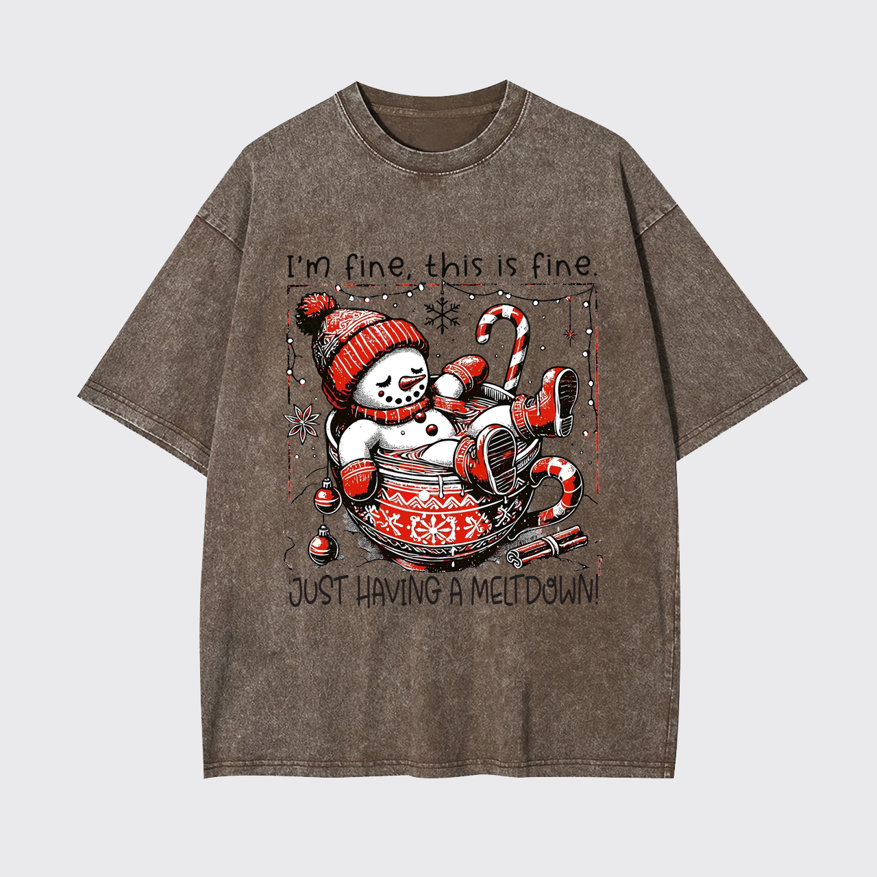 Funny Snowman Christmas Garment-dye Tees