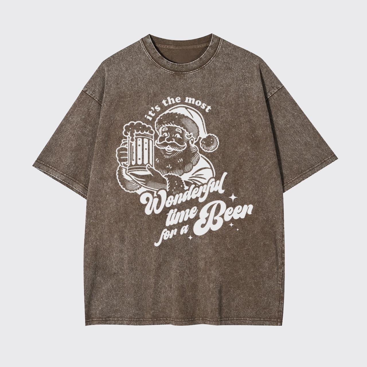 Retro Santa Claus Garment-dye Tees