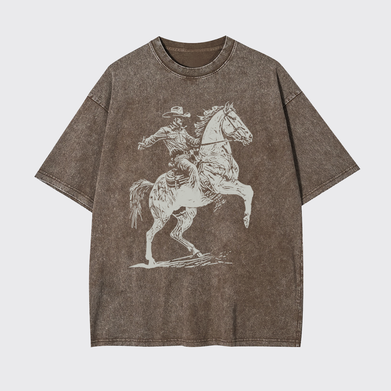 Retro Western Cowboy Rodeo Garment-dye Tees