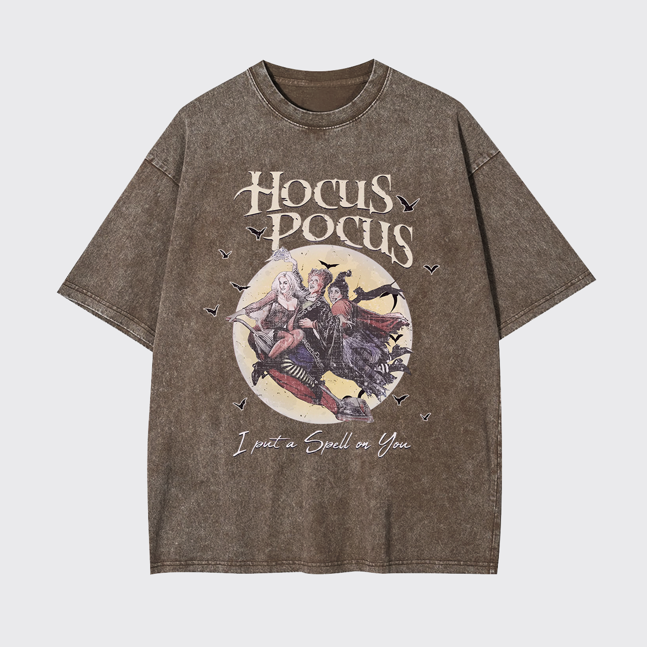 Retro Witch Halloween Garment-dye Tees