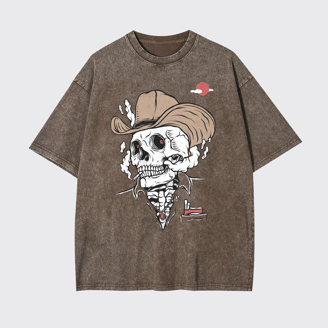 Outlaw Cowboy Skeleton Garment-dye Tees