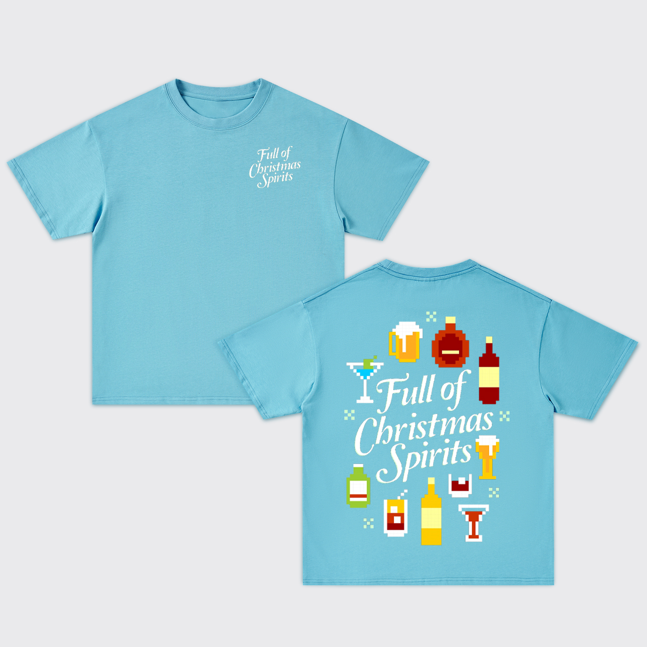 Full of Christmas Spirits Essential Oversize T-Shirts