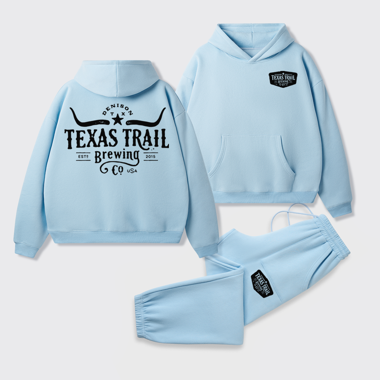 Fleece Texas Trail Brewing Hoodie Set