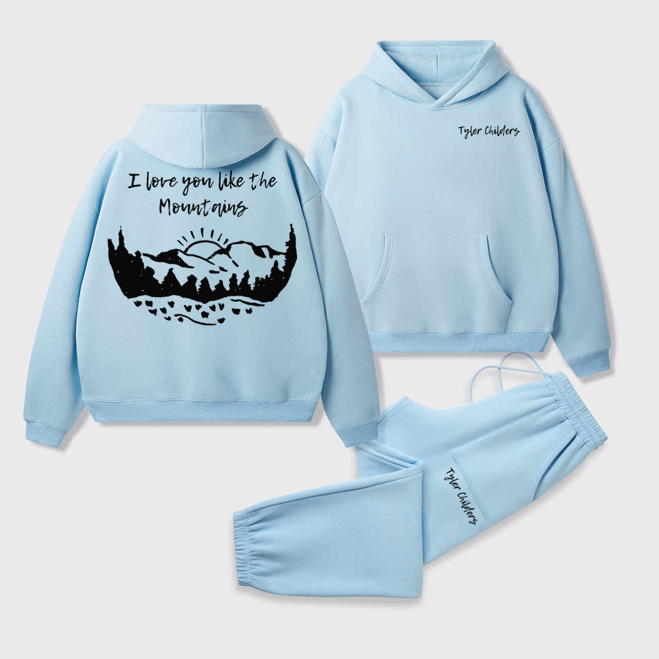 Fleece Tyler Childers Like The Mountains Hoodie Set