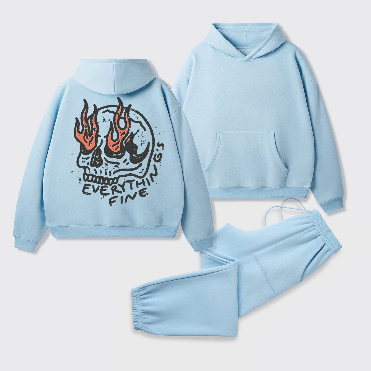 Fleece Everything's Fine Hoodie Set