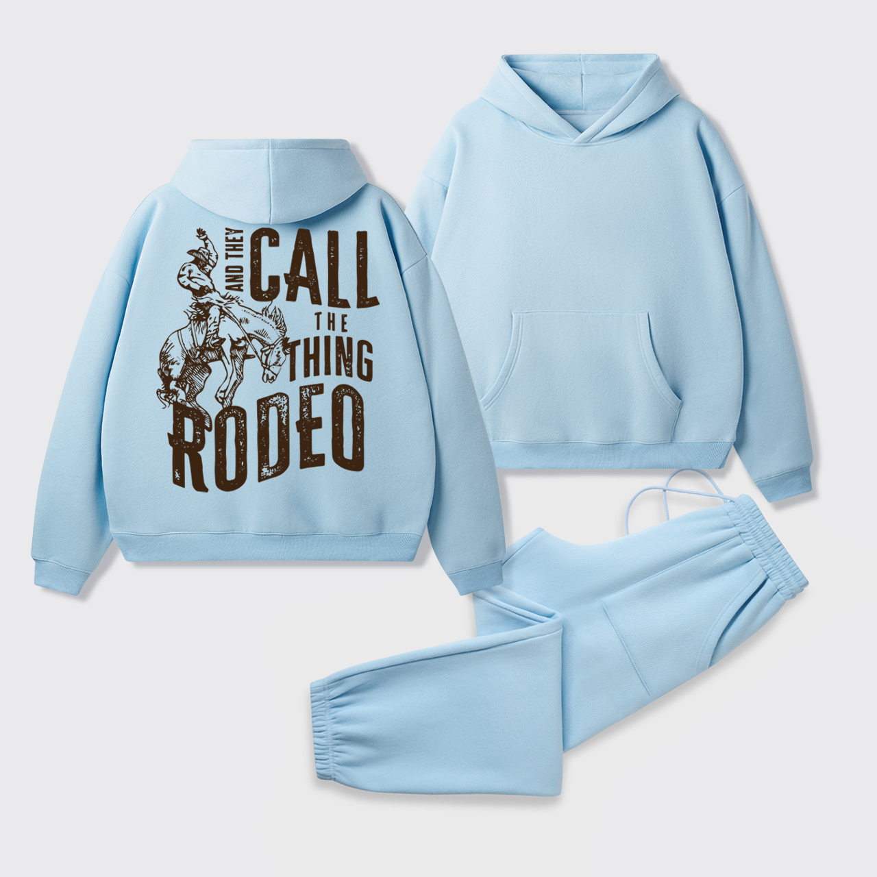 Fleece And They Call The Thing Rodeo Hoodie Set