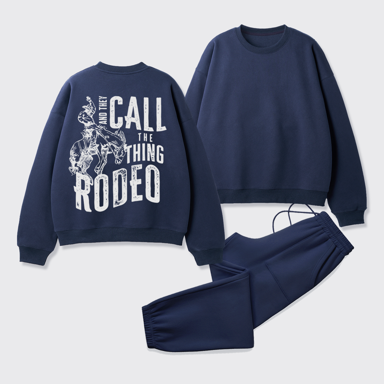 Fleece And They Call The Thing Rodeo Sweatshirt Set