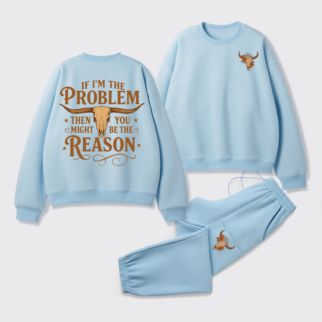Fleece Country Music Western Sweatshirt Set