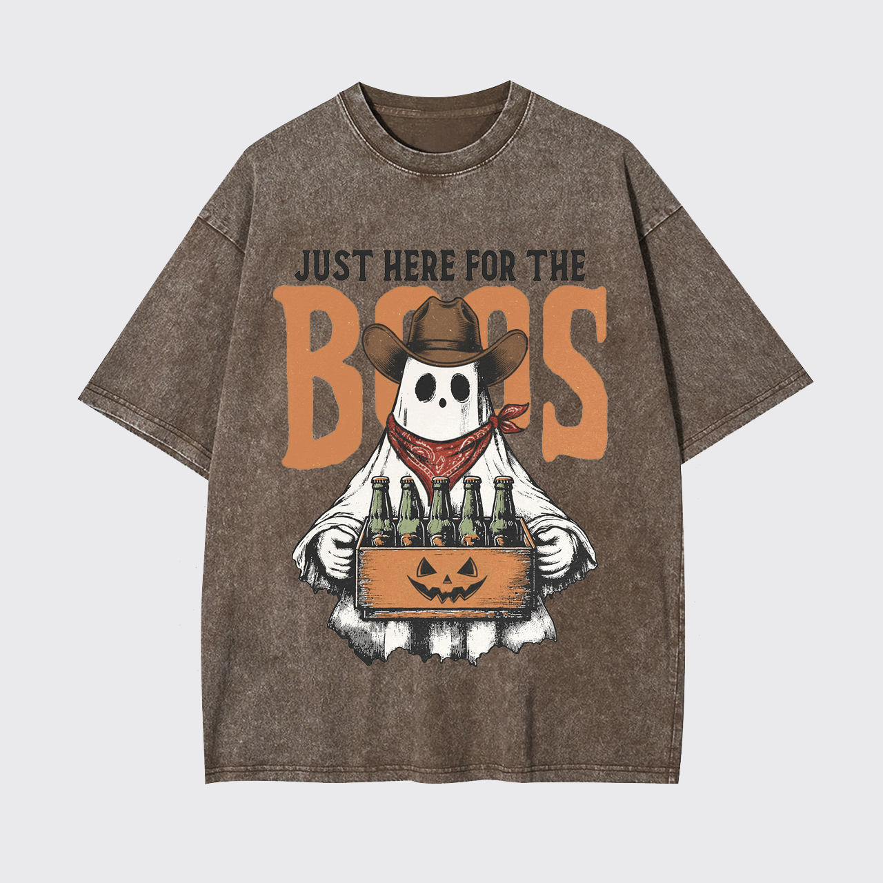 Funny Halloween Just Here For The Boos Garment-dye Tees