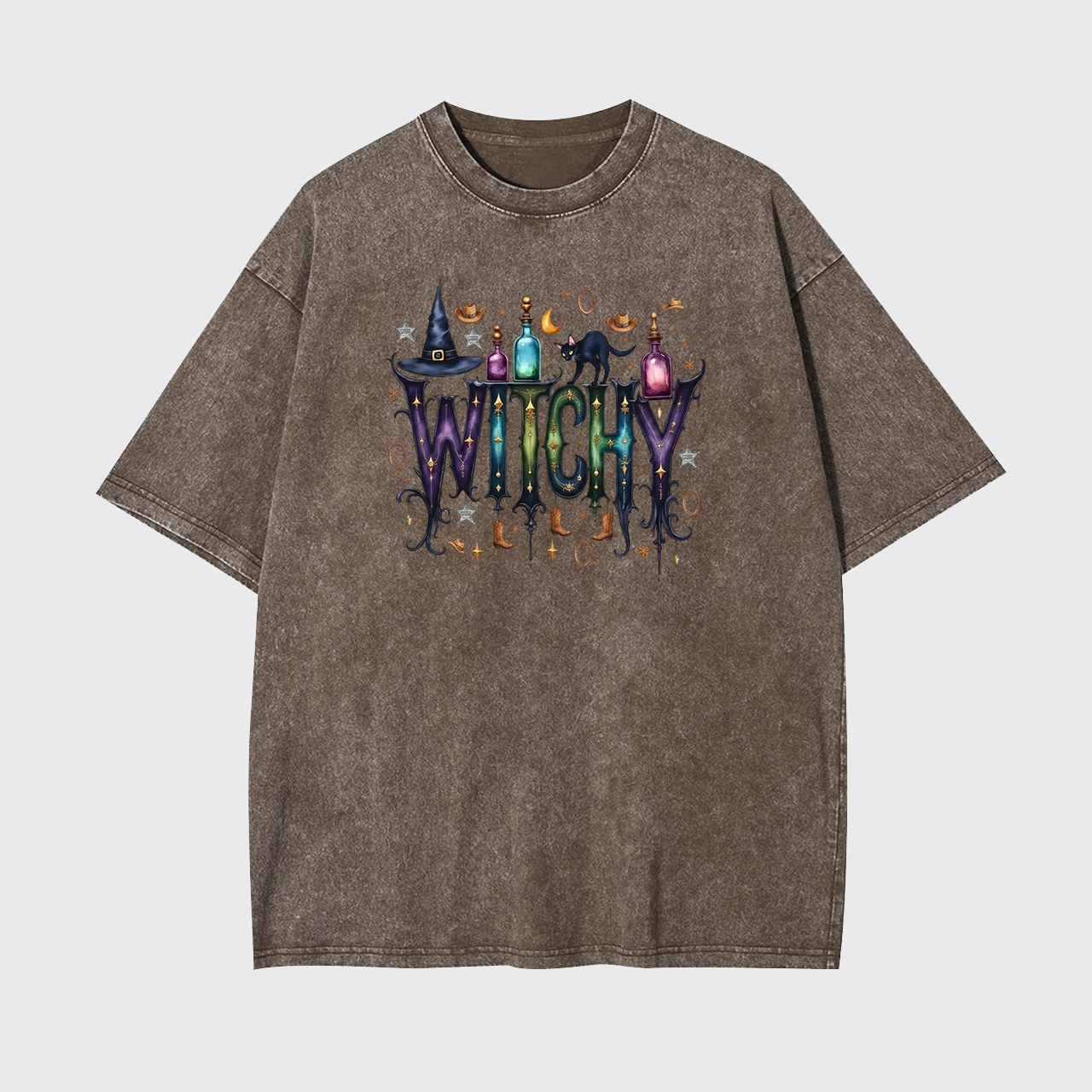 Whimsical Witchy Western Halloween Garment-dye Tees