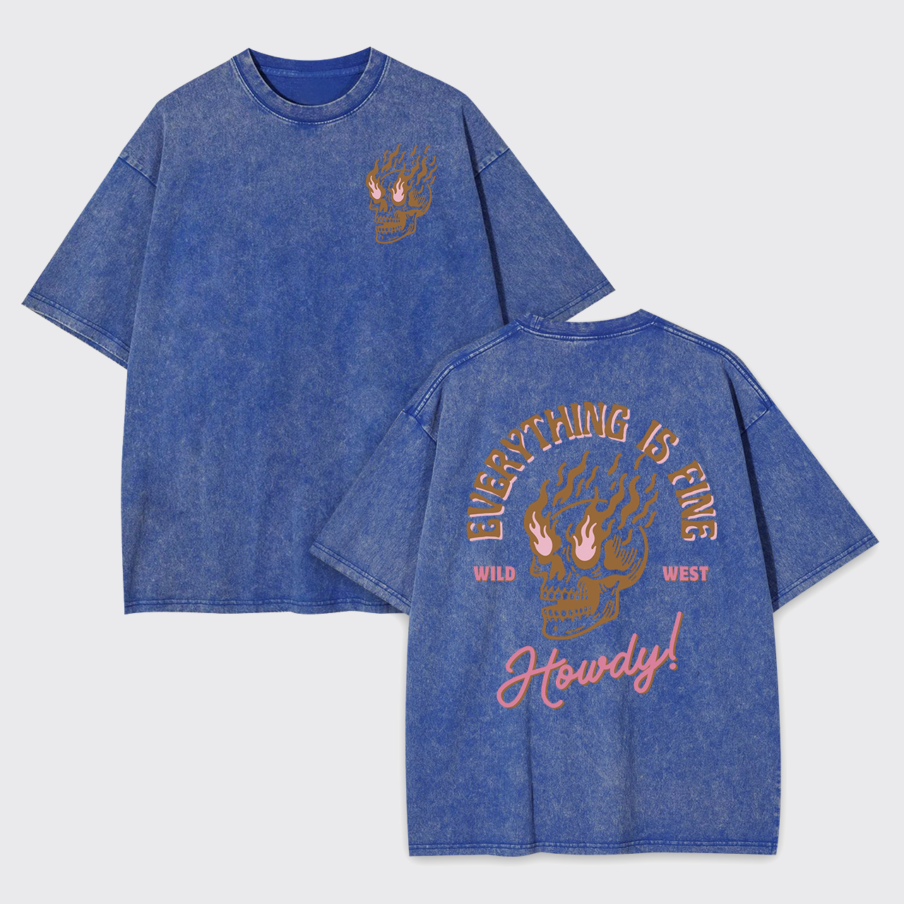 Pink Howdy Halloween Garment-dye Tees