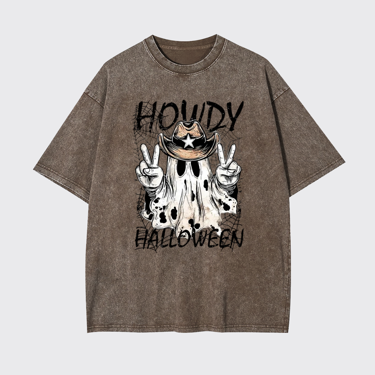 Howdy Halloween Spooky Cowboy Garment-dye Tees